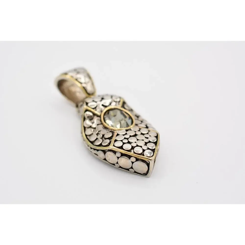 Vintage Snake Pendant Cobra Reptile Gunmetal Rhinestone Crystal Silver BinAT